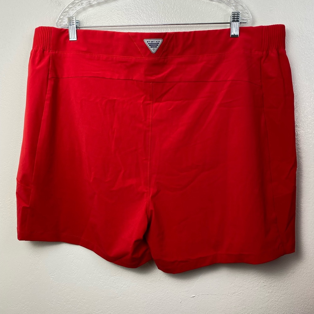 EUC Columbia PFG UPF 50 Omni-Shade Red Outdoor Hiking Stretch Shorts Plus 2X